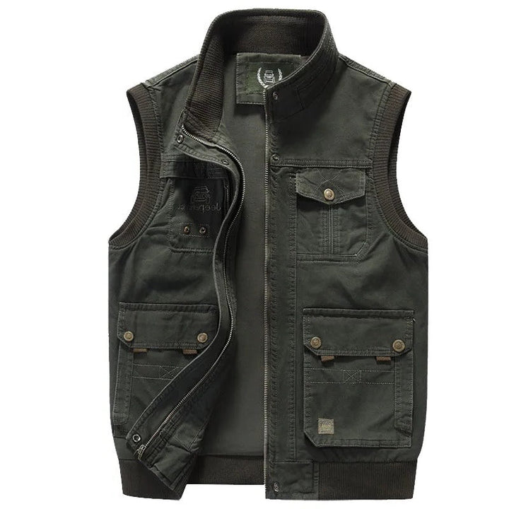 Gilet sans manches utilitaire en polaire pour homme