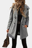 Women’s Wool-Blend Hooded Double Breasted Mid-Length Coat