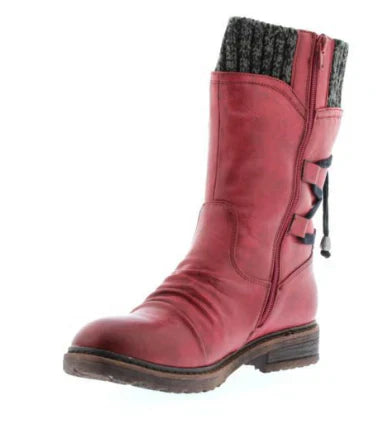 Women's Leather Mid Calf Boots
