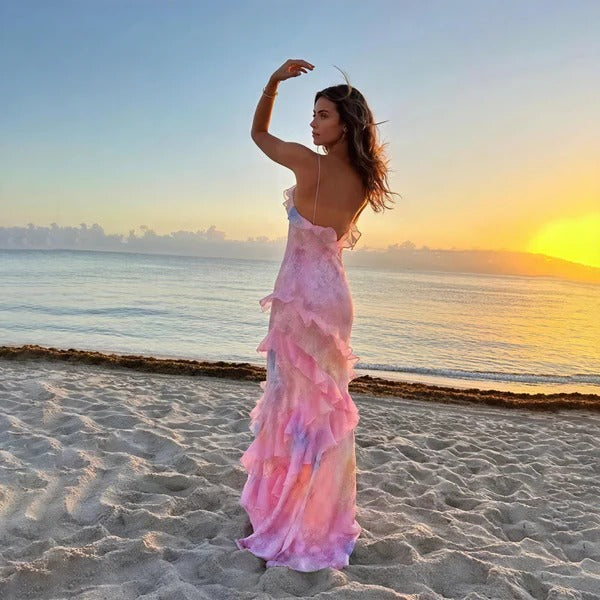 Women's Chiffon Maxi Dress Slip Long Evening Dress