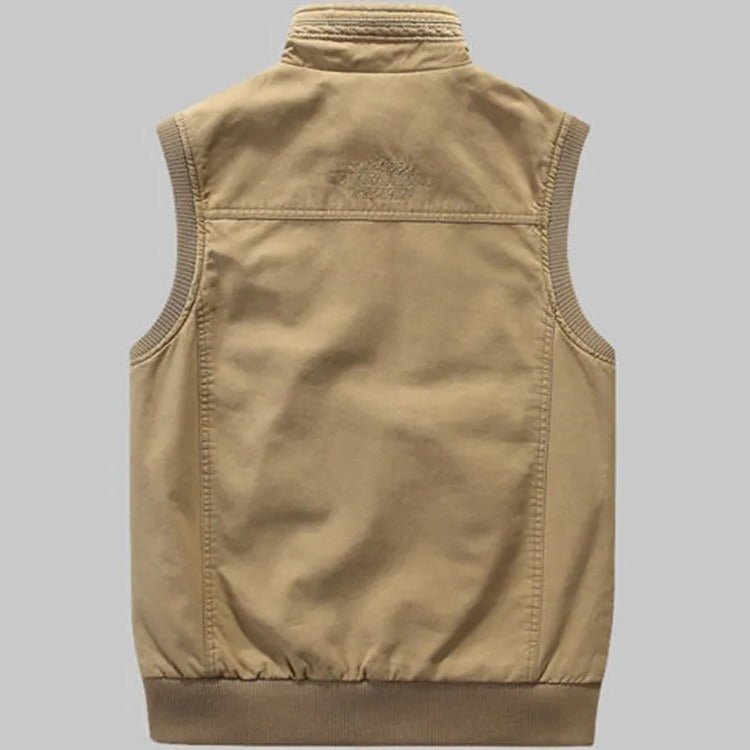 Gilet sans manches utilitaire en polaire pour homme