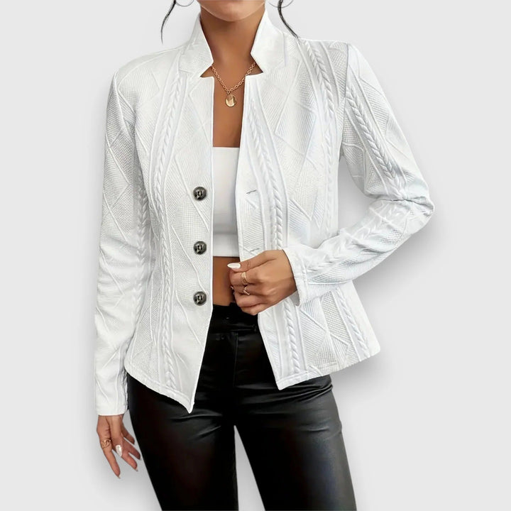 Veste blazer en maille pour femme, cardigan élégant décontracté pour le travail