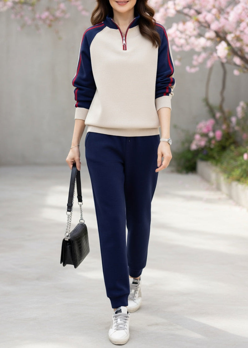 Women’s Fleece Quarter-Zip Jogger Tracksuit Set
