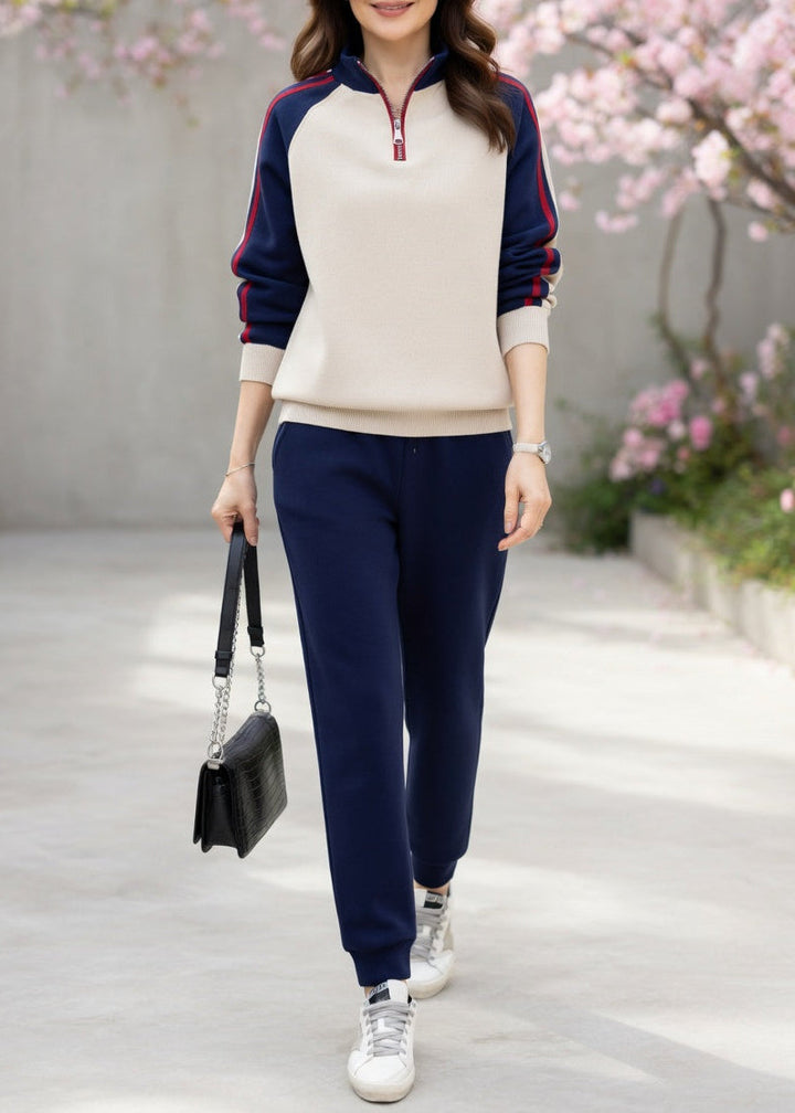 Women’s Fleece Quarter-Zip Jogger Tracksuit Set