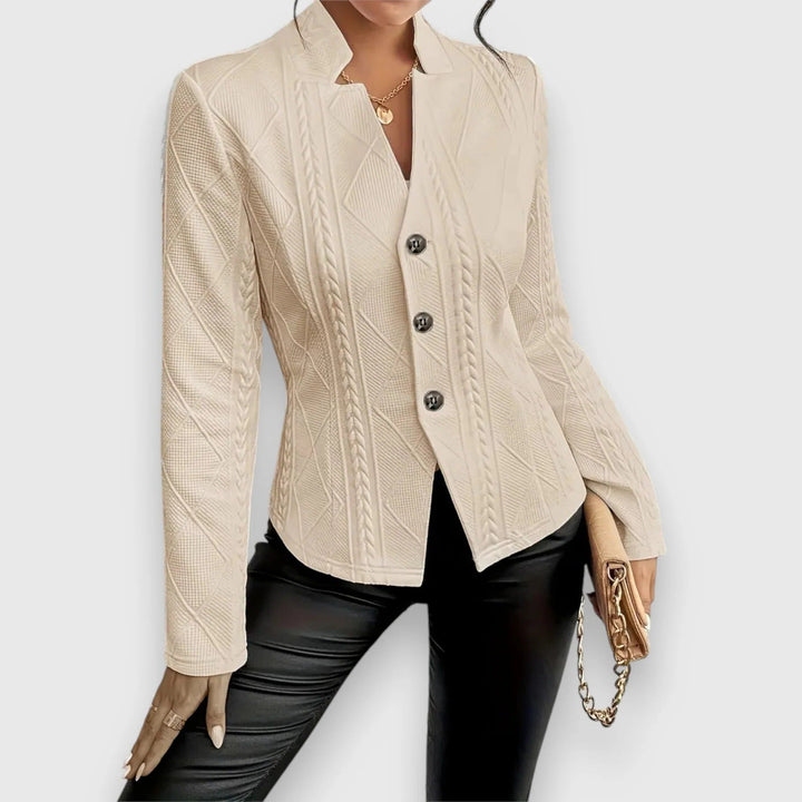 Veste blazer en maille pour femme, cardigan élégant décontracté pour le travail