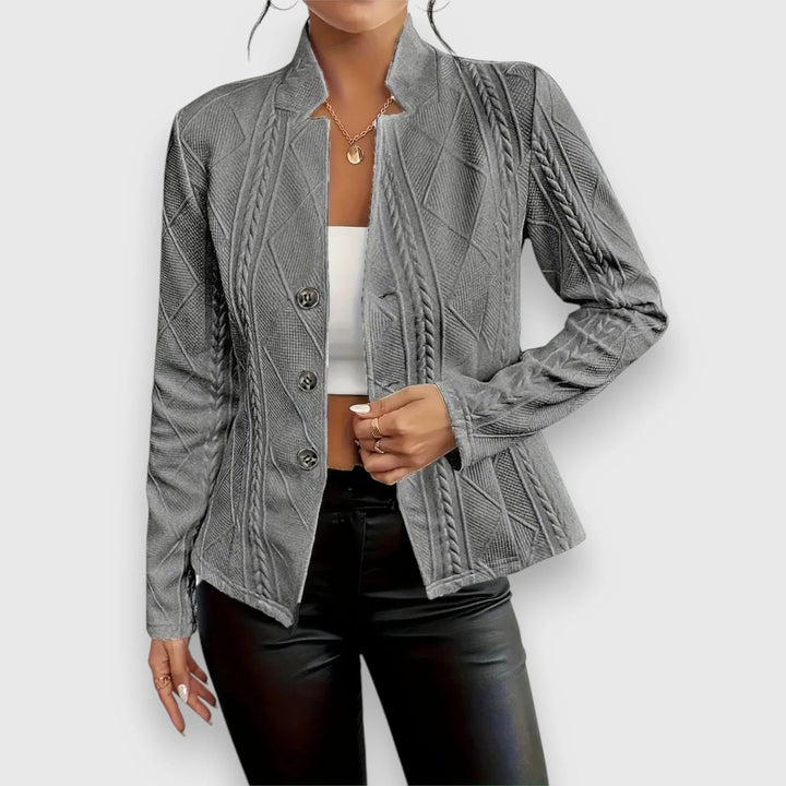 Veste blazer en maille pour femme, cardigan élégant décontracté pour le travail