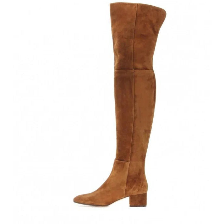 Women's Over The Knee Suede Leather Block Heel Long Boots