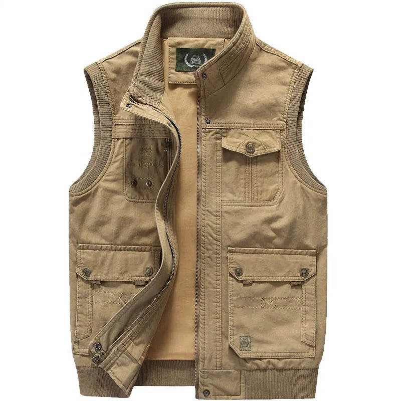 Gilet sans manches utilitaire en polaire pour homme