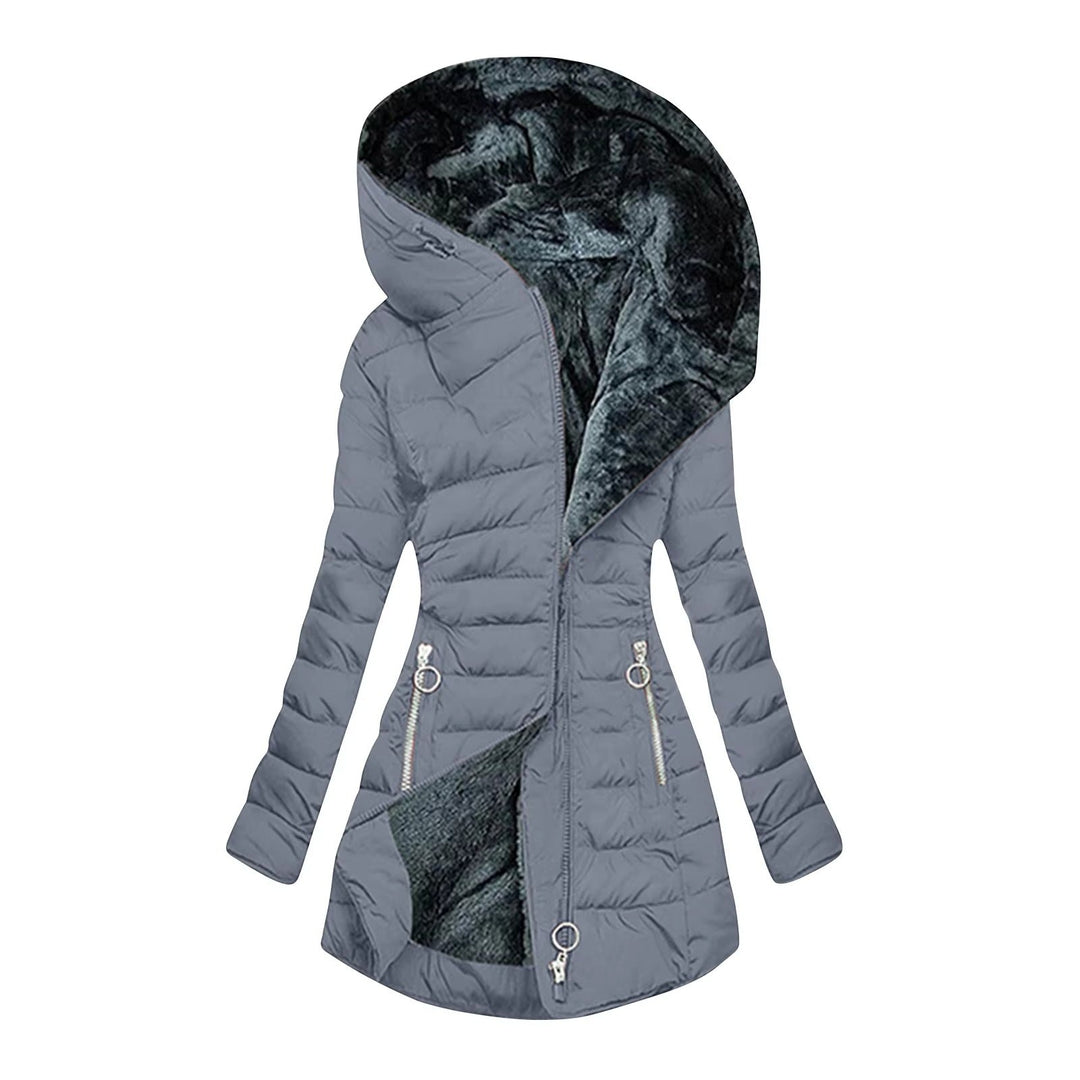 Women’s Nylon Weather-Resistant Hooded Padded Puffer Coat