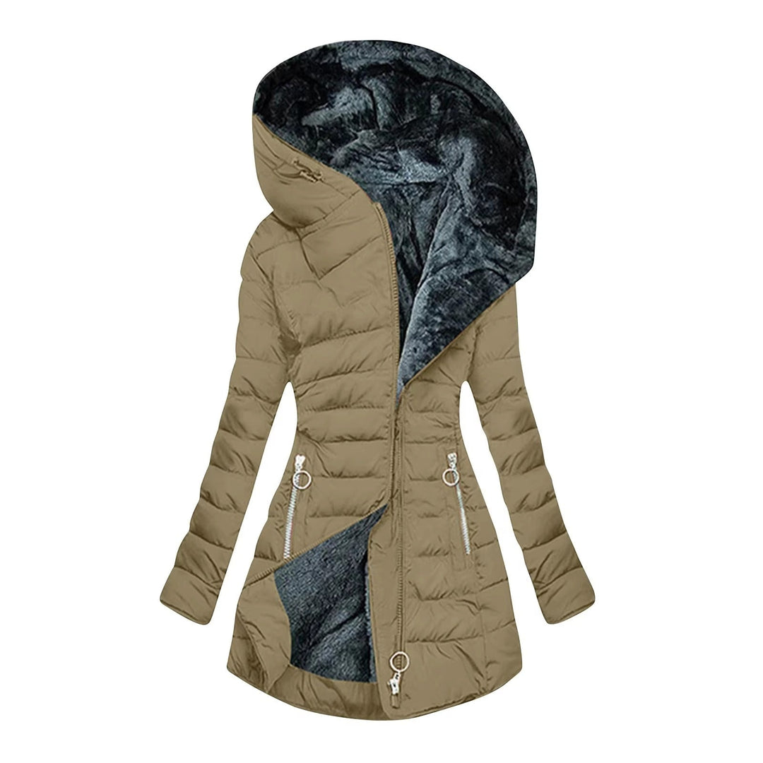 Women’s Nylon Weather-Resistant Hooded Padded Puffer Coat