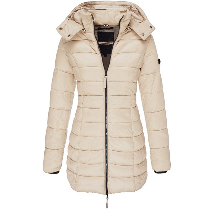 Women's Fleece Hooded Puffer Coat