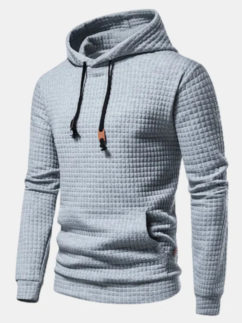 Men's Fleece Hoodie Knit Pullover Sweater