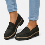 Women's Leather Lug Sole Penny Loafers