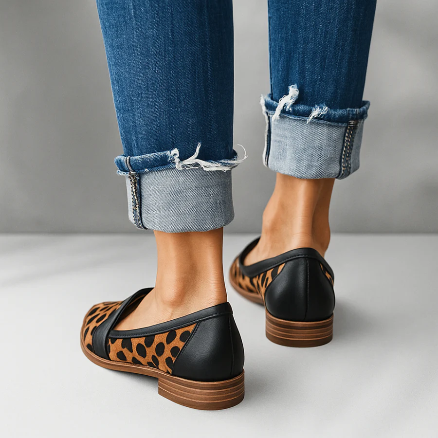 Women's Suede Leather Summer Loafers Slip On Orthopedic Shoes