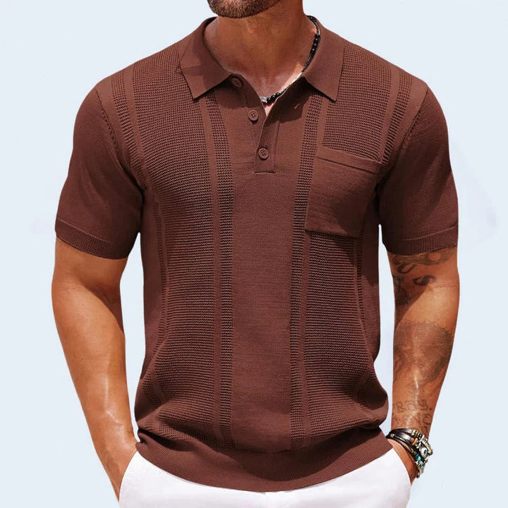 Men’s Merino Wool Knit Polo Shirt