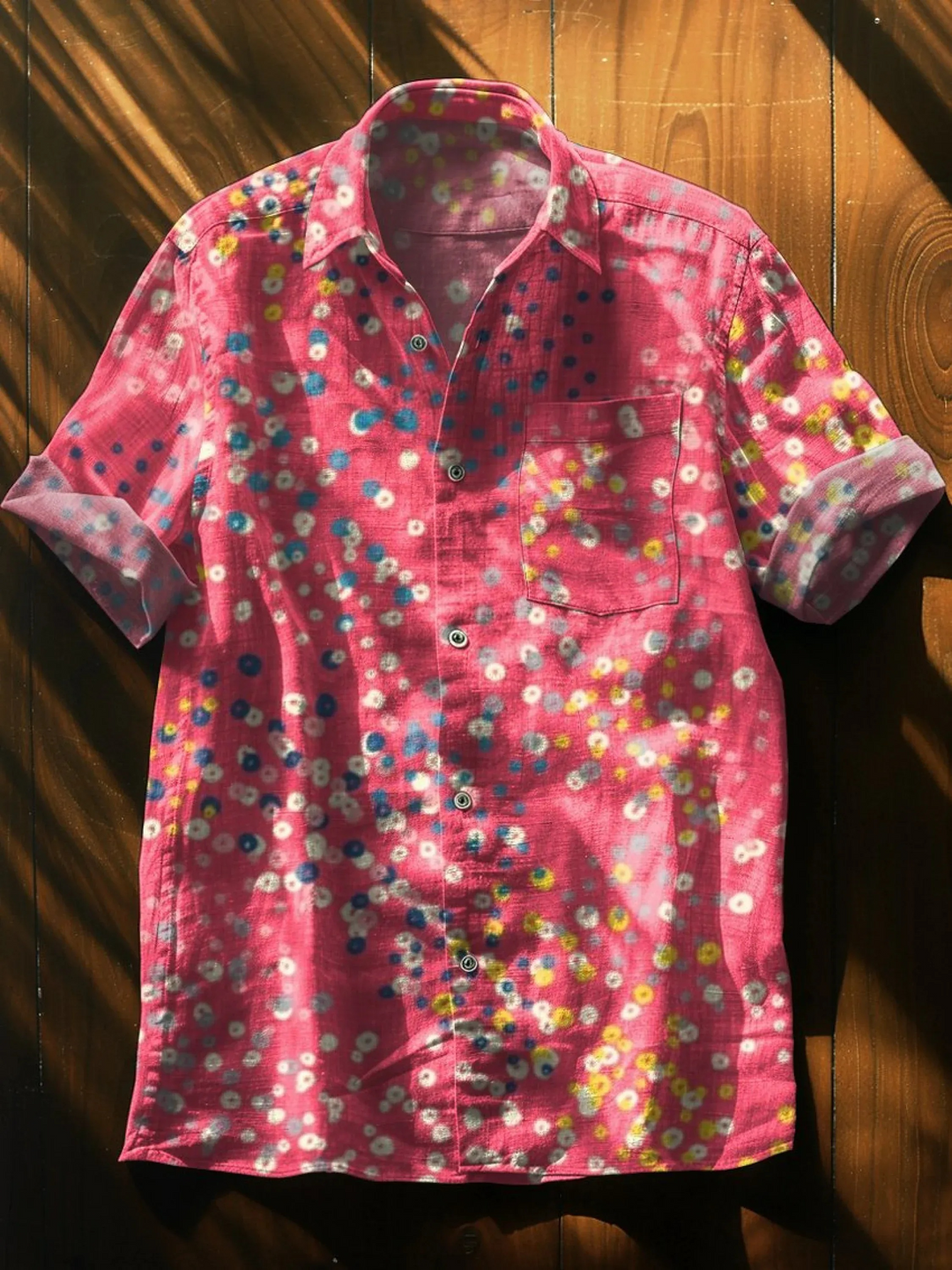 Men's Short Sleeve Button Down Linen Shirt