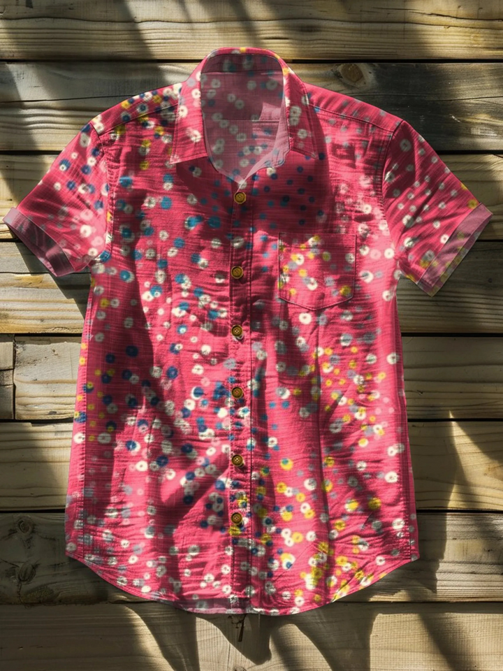 Men's Short Sleeve Button Down Linen Shirt