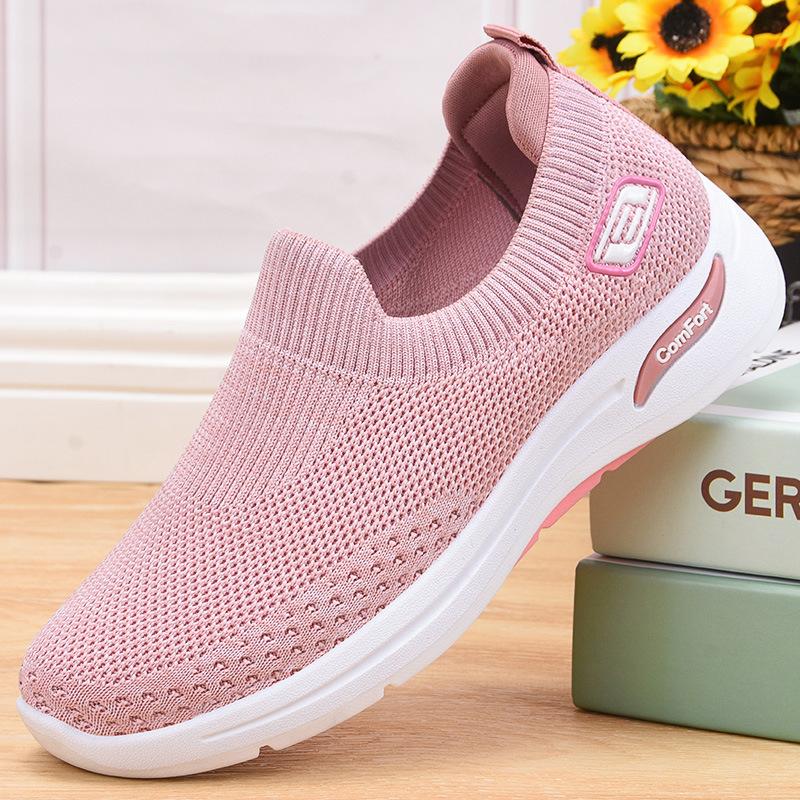 Women's Mesh Sock-Style Slip-On Walking Sneakers