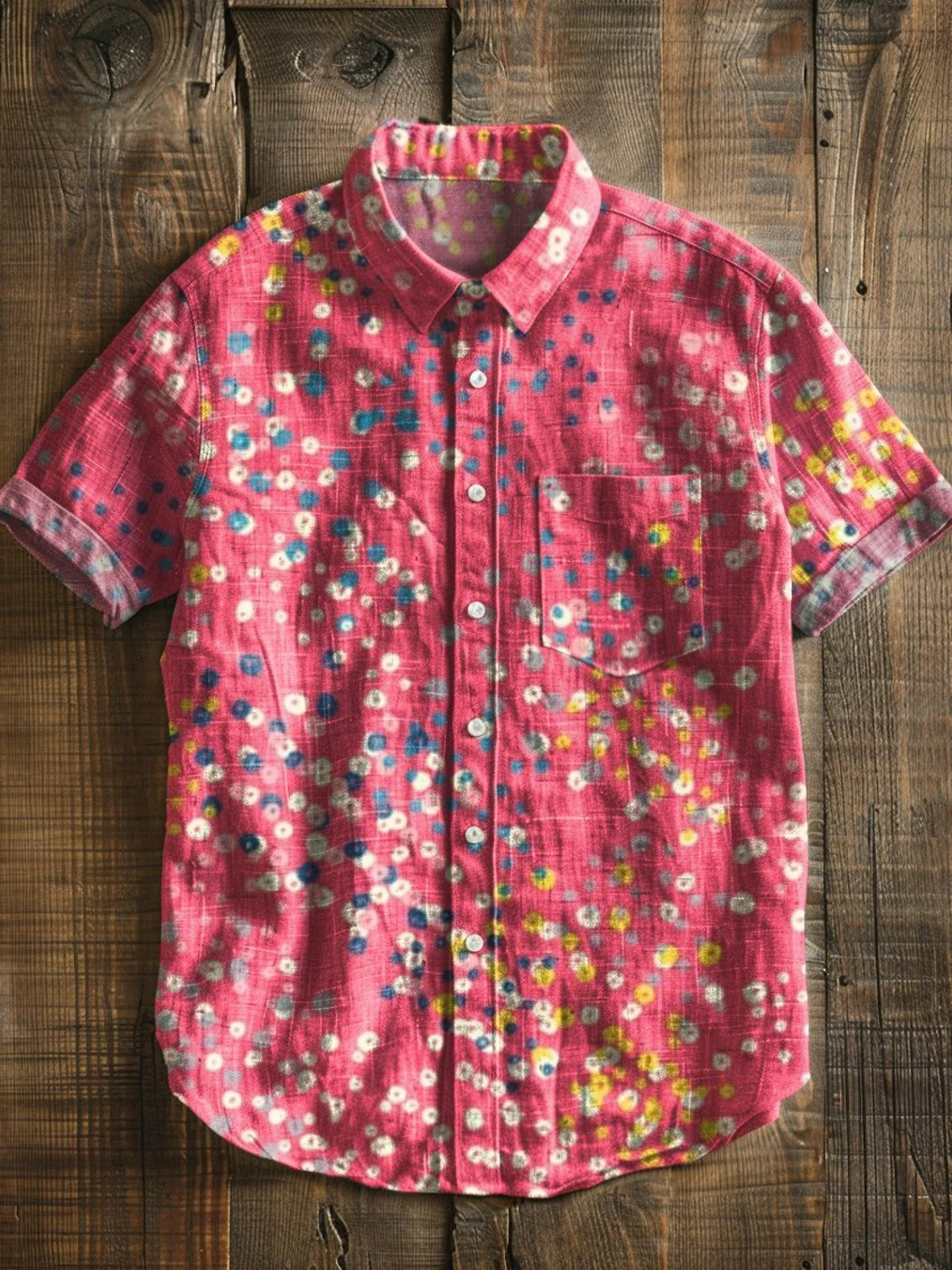 Men's Short Sleeve Button Down Linen Shirt
