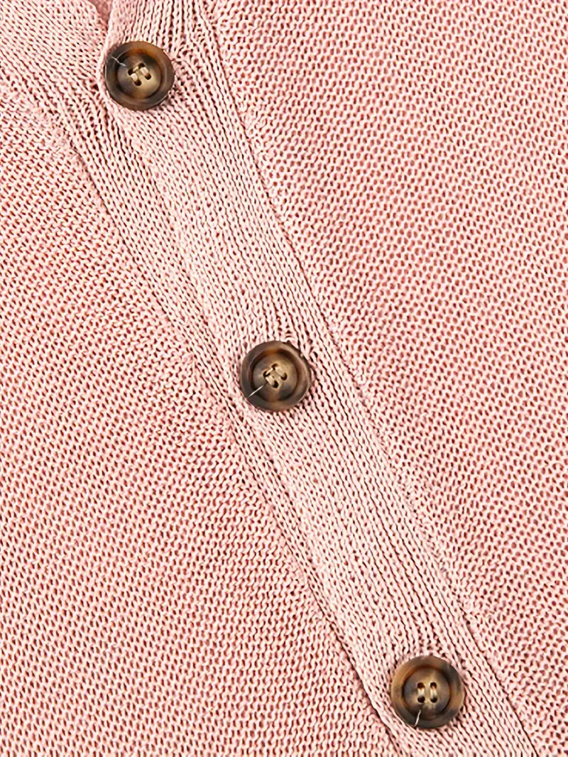 Men's Short Sleeve Knit Blend Polo Shirt Button Cardigan Top