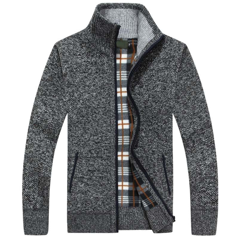 Men's Fleece Knit Cardigan Jacket
