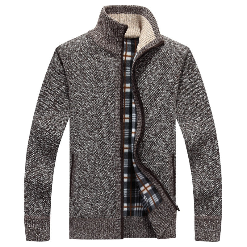 Men's Fleece Knit Cardigan Jacket
