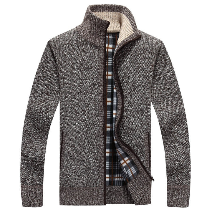 Men's Fleece Knit Cardigan Jacket