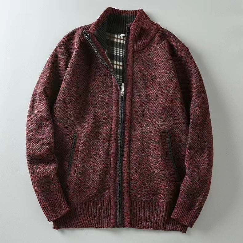 Men's Fleece Knit Cardigan Jacket