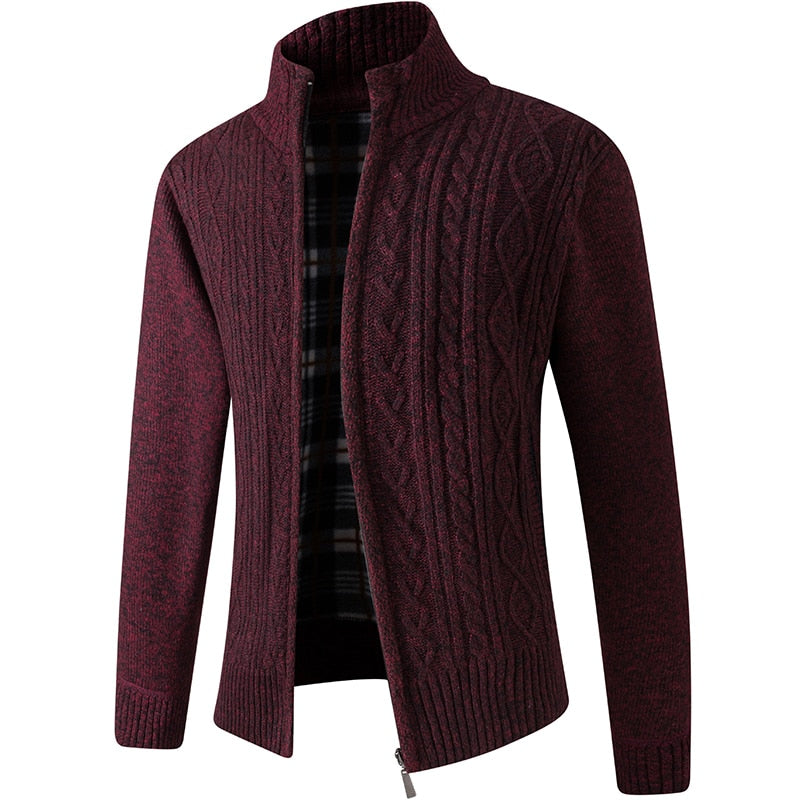Men's Fleece Knit Cardigan Jacket
