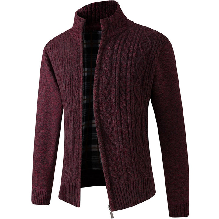 Men's Fleece Knit Cardigan Jacket