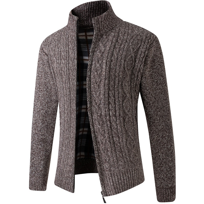 Men's Fleece Knit Cardigan Jacket