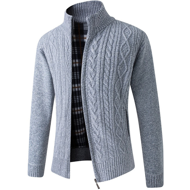 Men's Fleece Knit Cardigan Jacket