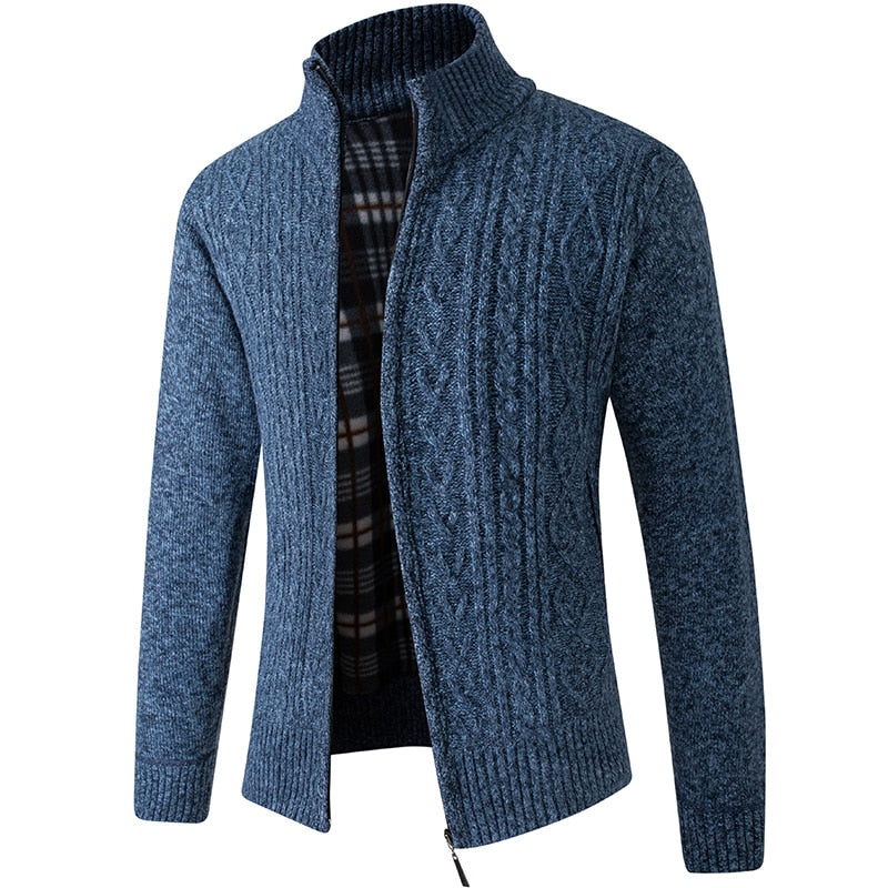 Men's Fleece Knit Cardigan Jacket