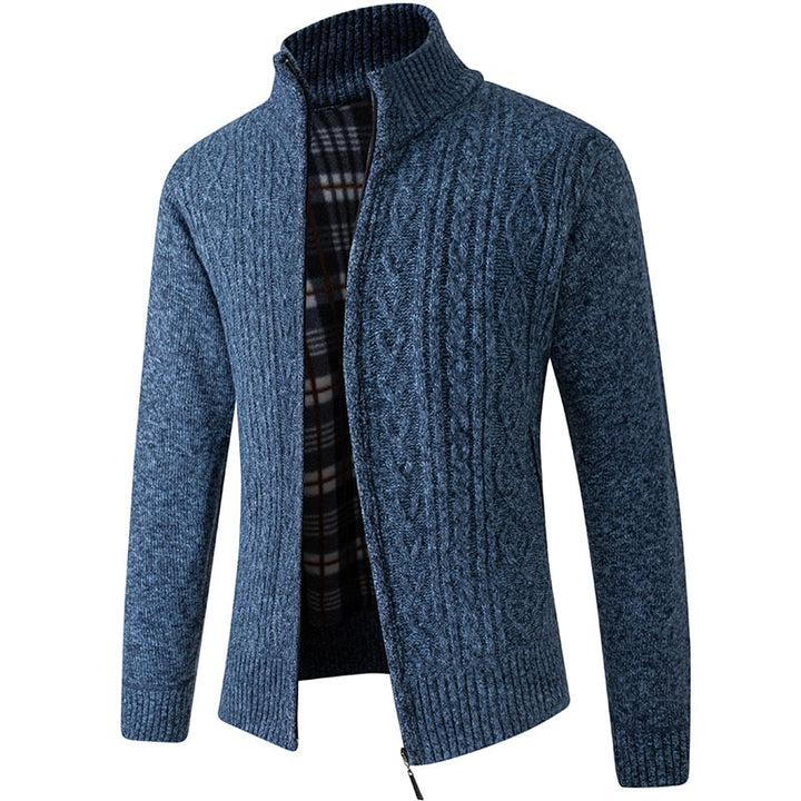 Men's Fleece Knit Cardigan Jacket