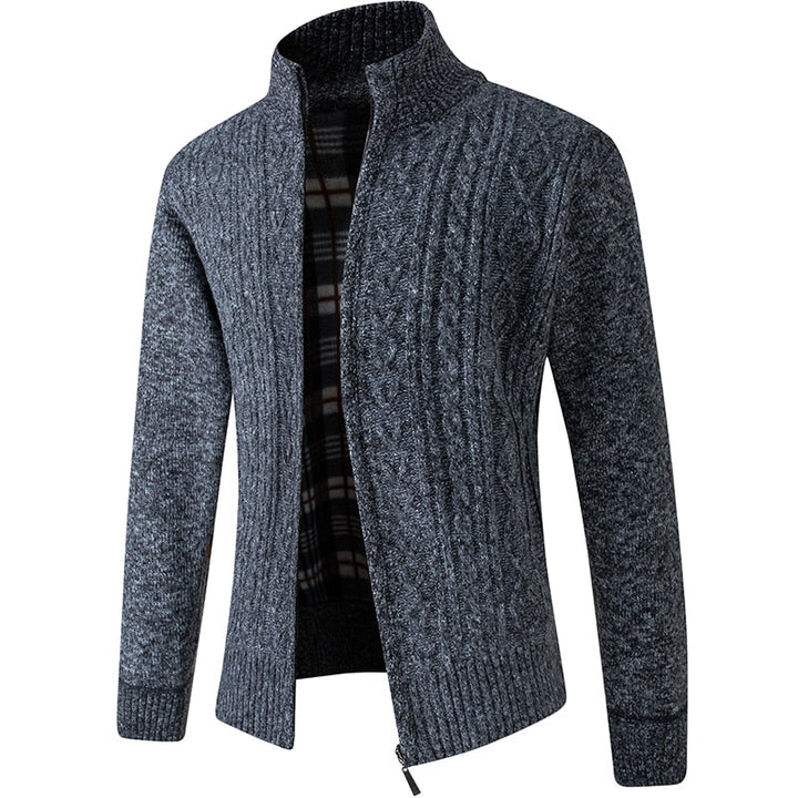 Men's Fleece Knit Cardigan Jacket