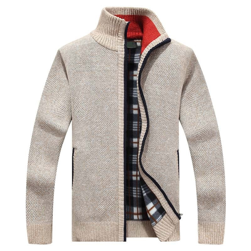Men's Fleece Knit Cardigan Jacket