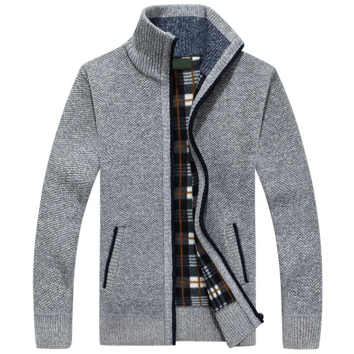 Men's Fleece Knit Cardigan Jacket