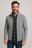 Men's Fleece Knit Cardigan Jacket