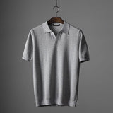 Men's Knit Polo Shirt Short Sleeve Top