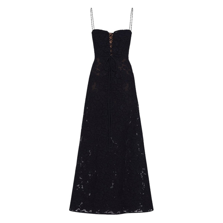 Women's Strappy Knit Evening Maxi Bridal Dress