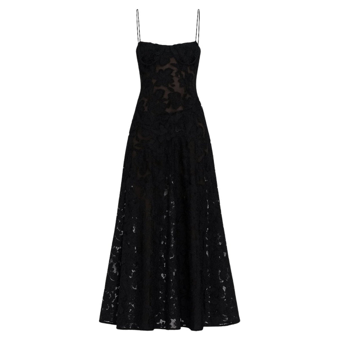 Women's Strappy Knit Evening Maxi Bridal Dress
