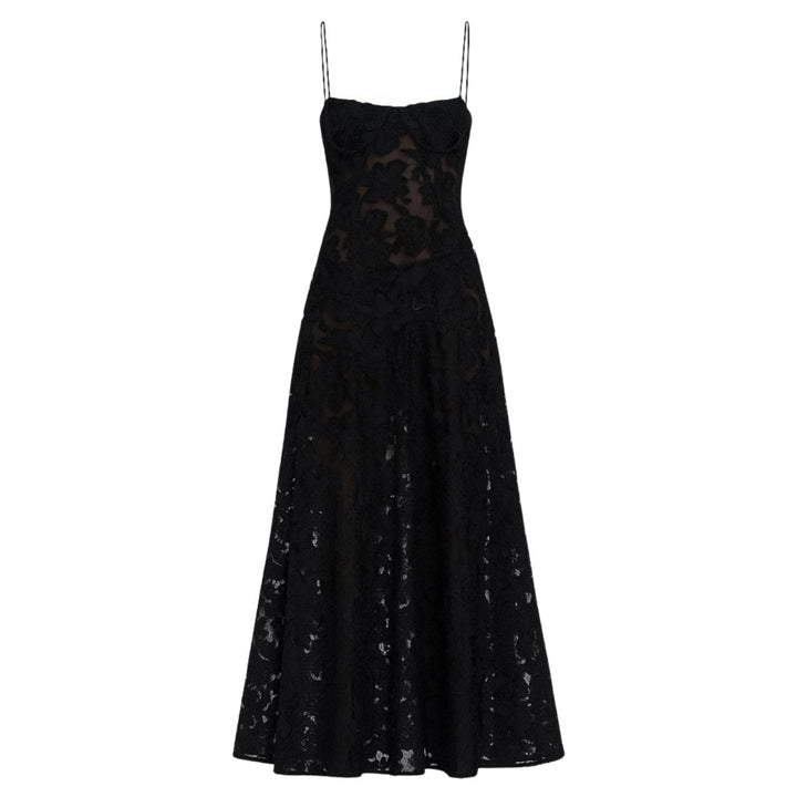 Women's Strappy Knit Evening Maxi Bridal Dress