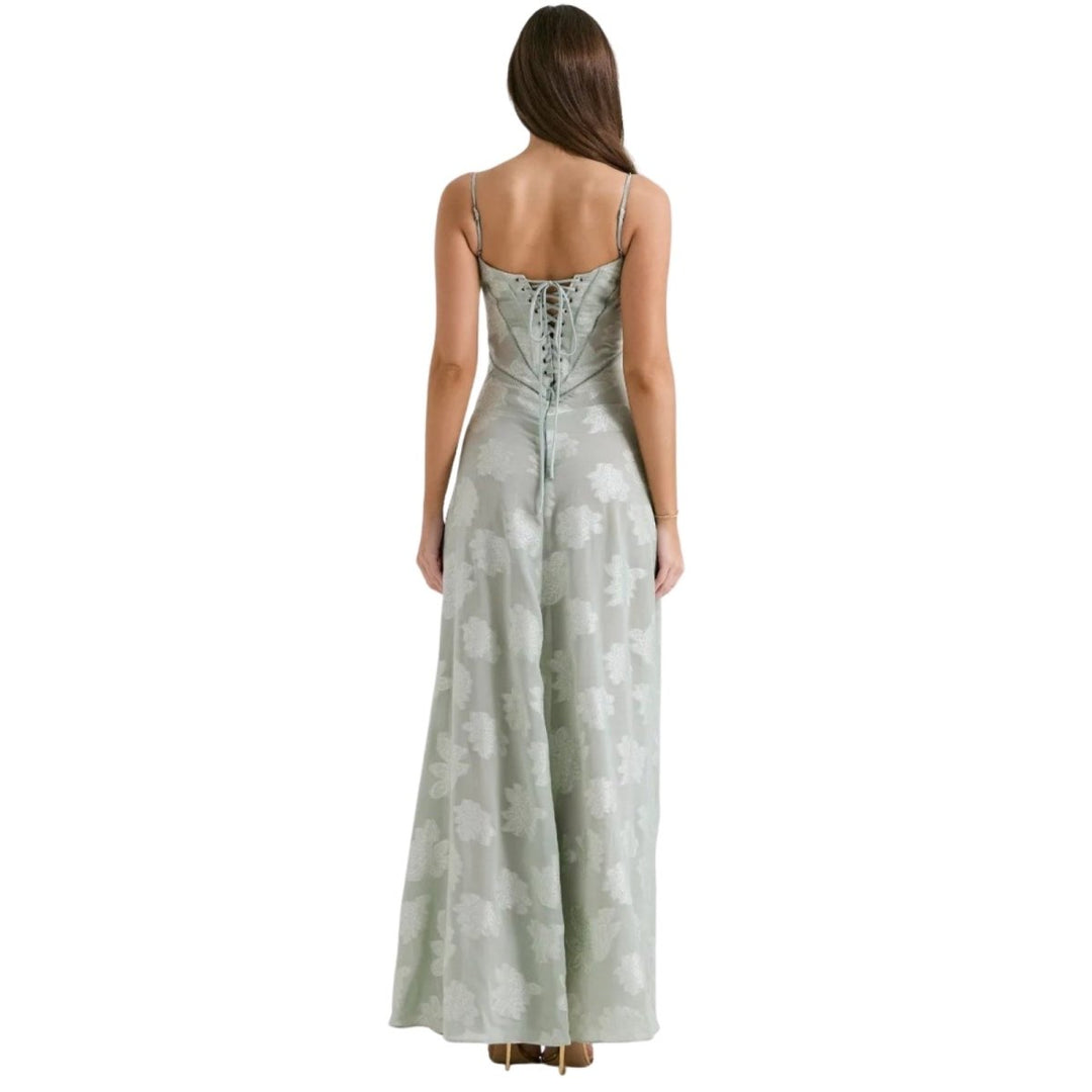 Women's Strappy Knit Evening Maxi Bridal Dress