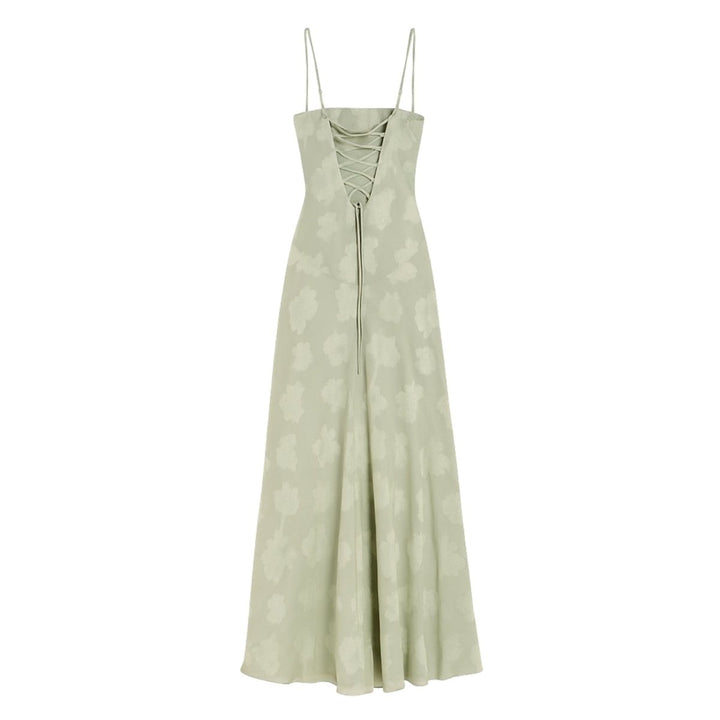 Women's Strappy Knit Evening Maxi Bridal Dress
