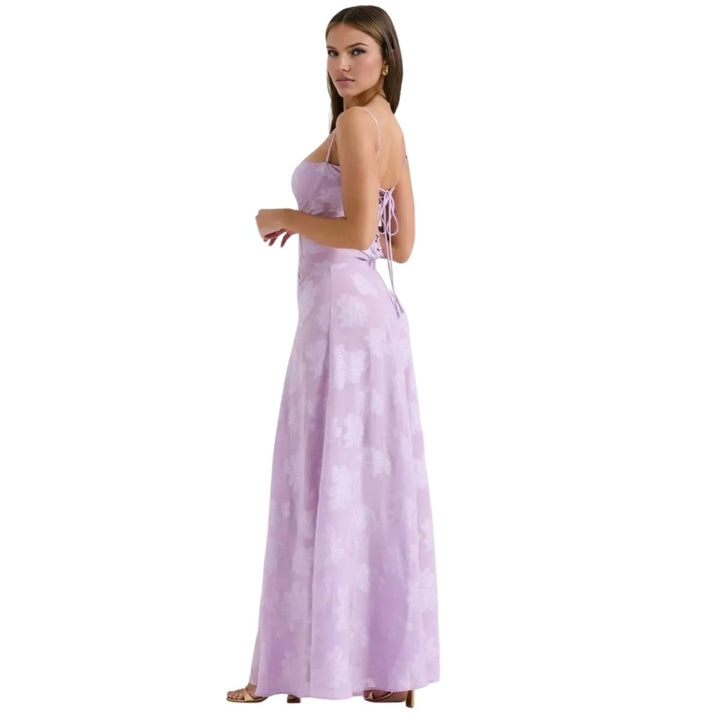 Women's Strappy Knit Evening Maxi Bridal Dress