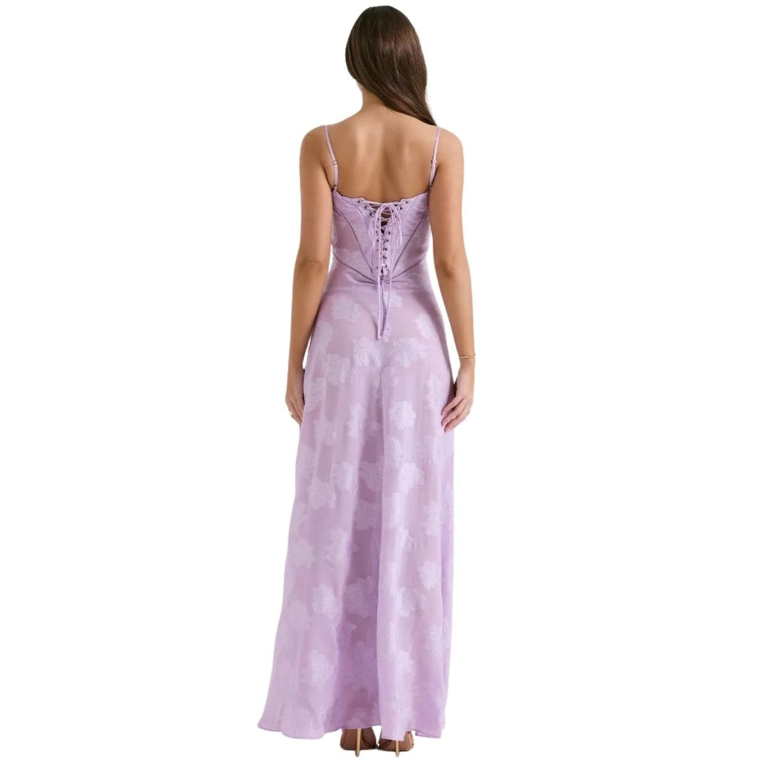 Women's Strappy Knit Evening Maxi Bridal Dress
