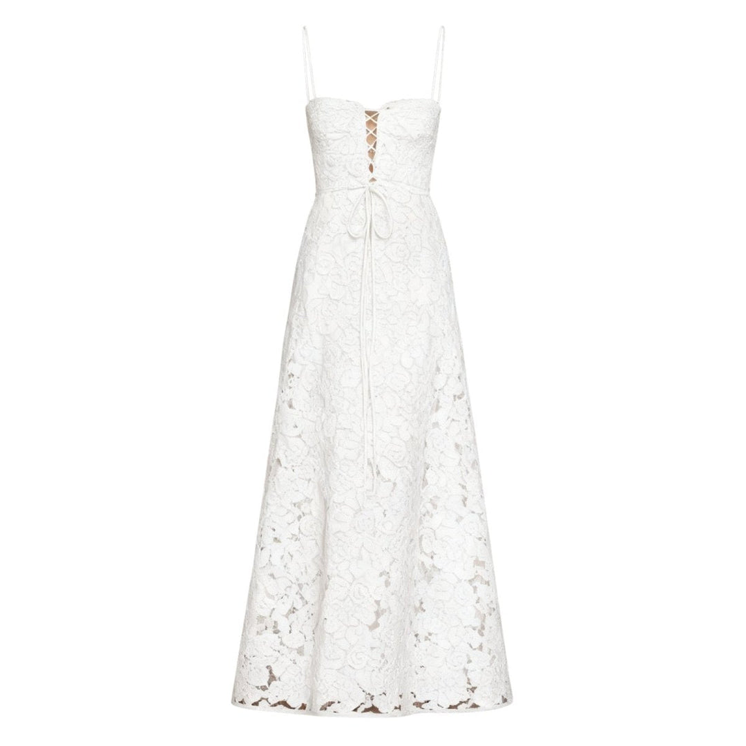 Women's Strappy Knit Evening Maxi Bridal Dress