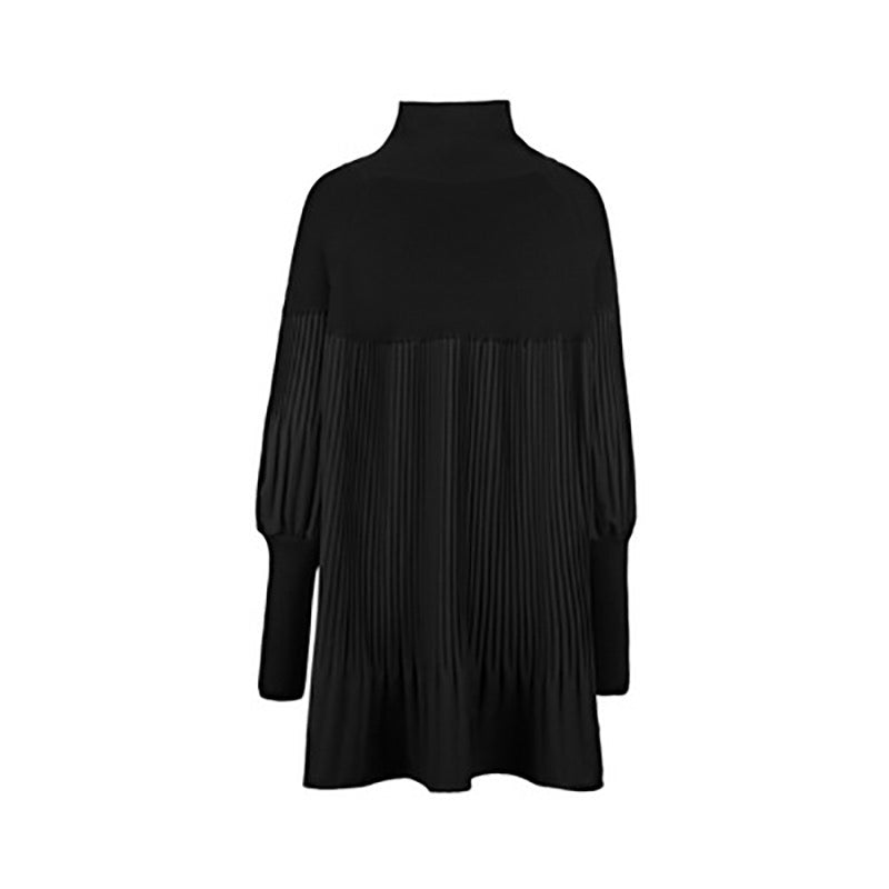 Women's Oversized Turtleneck Knit Tunic Sweater