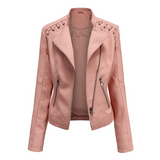 Women’s Slim-Fit Leather Biker Jacket