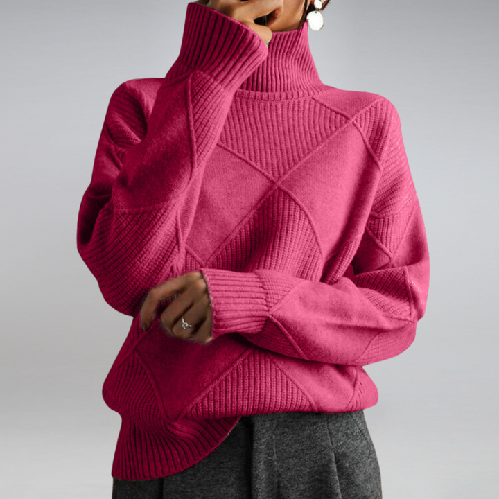 Women's Knit Turtleneck Long-Sleeve Sweater